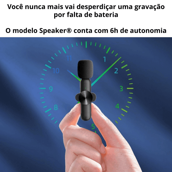 Microfone Profissional De Lapela Sem Fio Speaker® - Loja Inove Bem