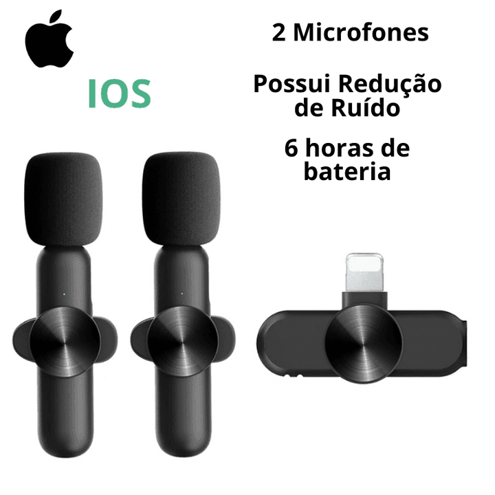 Microfone Profissional De Lapela Sem Fio Speaker® - Loja Inove Bem