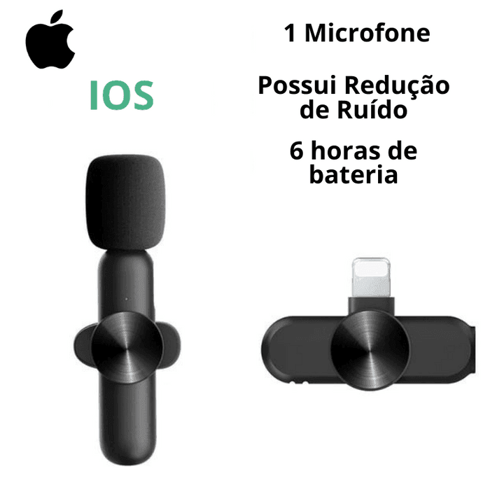 Microfone Profissional De Lapela Sem Fio Speaker® - Loja Inove Bem