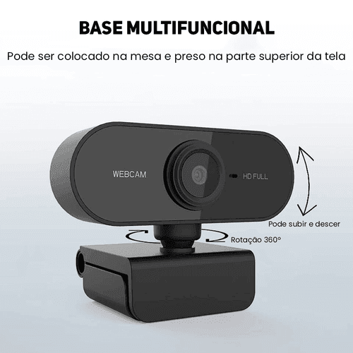 Webcam Full HD 1080p com Microfone Integrado