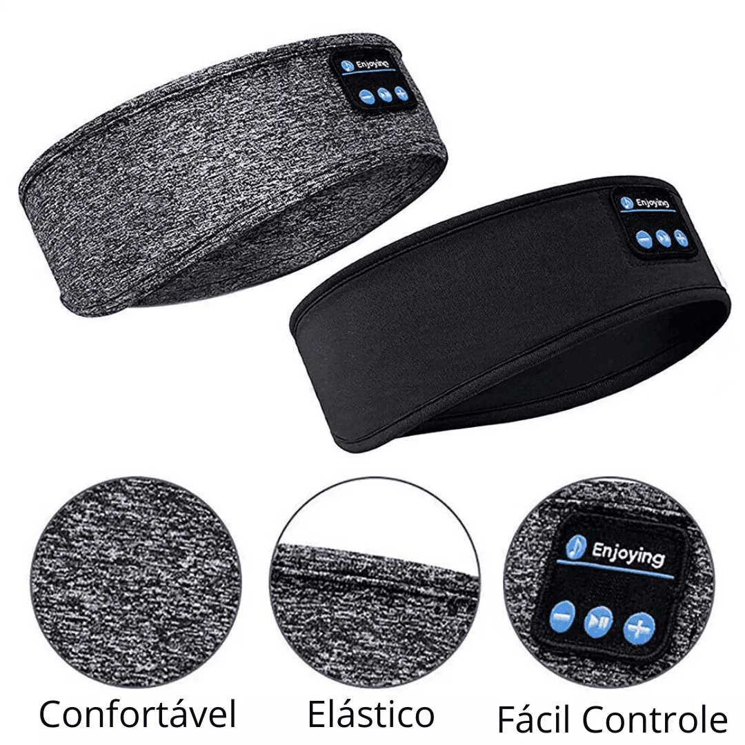 Faixa Confortável Com Fone Bluetooth - TopSleep™ - Inove Bem