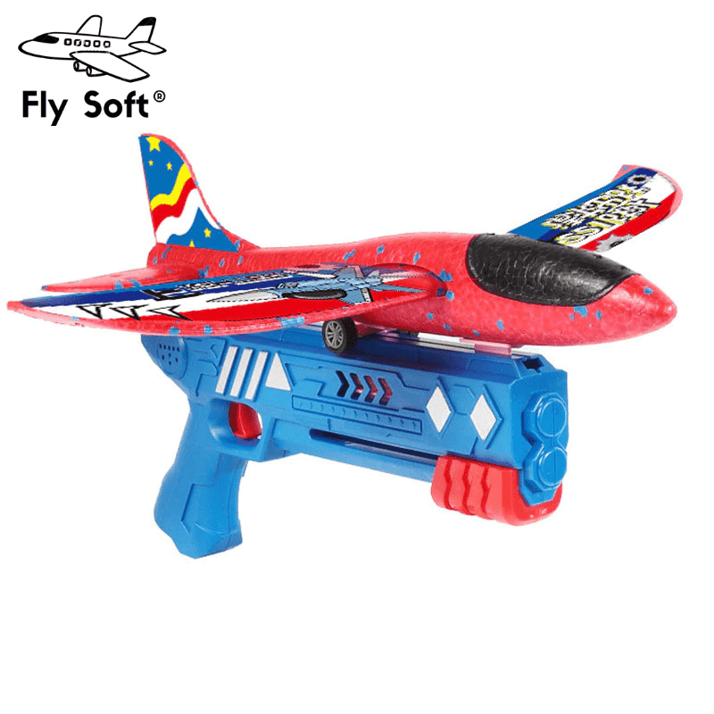 Avião Lançador Fly Soft® + Brinde 1 Avião Com LED (Últimas Unidades) - Inove Bem