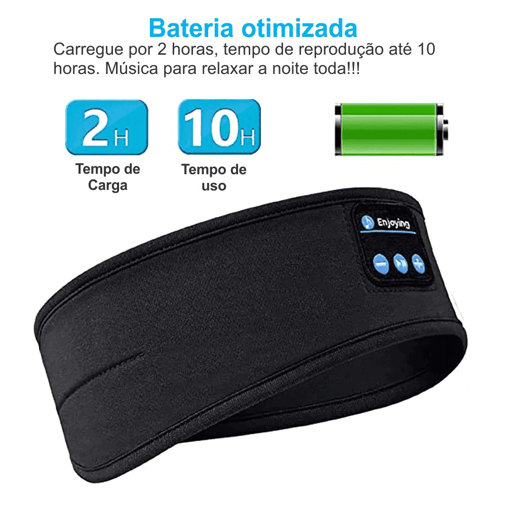 Faixa Confortável Com Fone Bluetooth - TopSleep™ - Inove Bem